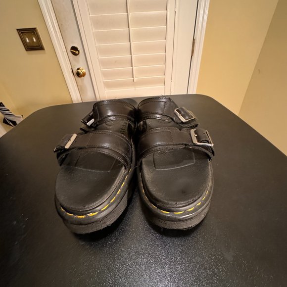 Dr Martens Myles brando black leather size 10 slipper sandals